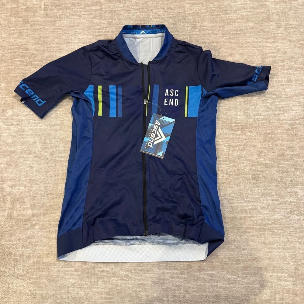 Ascend Elite Race Cycling Jersey Blue Performance Bike‎ Top Size S